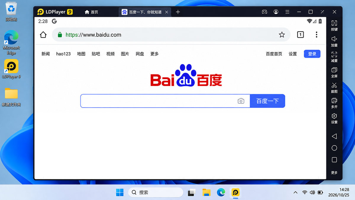雷电模拟器浏览器打开网页检查网络连接
